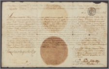 Stanisław August Poniatowski król polski wydaje Aleksandrowi Otockiemu itteras salvi conductus" dla umożliwienia mu obrony w sporze z potomkami śp. Jakuba Nieniewskiego