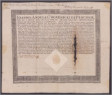 Jan Andrzej Próchnicki z Próchnika arcybiskup lwowski, opat sieciechowski oznajmia, że do wiosek Szawłowicze, Nagornik i Kempice nadanych kiedyś klasztorowi sieciechowskiemu przez opata Józefa Wereszczyńskiego oddaje swoją wieś Borowiec