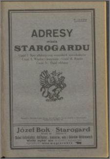 Adresy miasta Starogardu