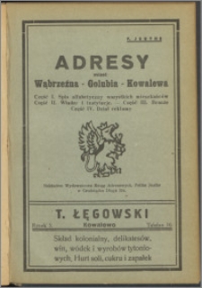 Adresy miast: Wąbrzeźna – Golubia – Kowalewa