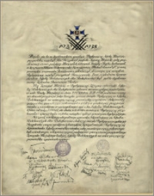 [Obwieszczenie] : [Inc.:] 1920-1938. Działo się to w Królewskim grodzie Bydgoszczy, kiedy Rzecząpospolitą rządził Pan Prezydent Ignacy Mościcki [...]. Bydgoszcz, dnia 27 października 1938 r.