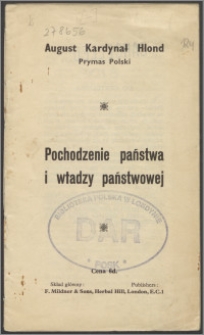 Pochodzenie państwa i władzy państwowej