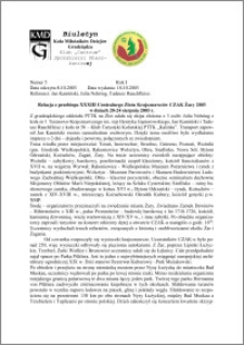 Biuletyn Koła Miłośników Dziejów Grudziądza 2003, Rok 1, nr 5 : Relacja z przebiegu XXXIII Centralnego Zlotu Krajoznawców CZAK Żary 2003w dniach 20-24 sierpnia 2003 r.