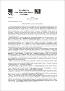 Biuletyn Koła Miłośników Dziejów Grudziądza 2004, Rok 2, nr 6(11) : Powieść odcinkowa w „Gazecie Grudziądzkiej”