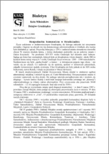 Biuletyn Koła Miłośników Dziejów Grudziądza 2004, Rok 2, nr 32(37) : Gospodarka komunalna w Grudziądzu
