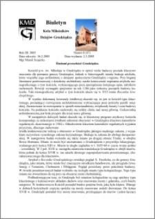 Biuletyn Koła Miłośników Dziejów Grudziądza 2005, Rok 3, nr 8(47) : Śladami przeszłości Grudziądza