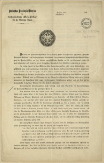 Posensches Provinzial = Museum, der historischen Gesellschaft für die Provinz Posen