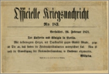 Officielle Kriegsnachricht No. 183