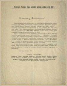 [Ogłoszenie] : [Inc.:] Towarzystwo Wzajemnej Pomocy uczestników powstania polskiego z roku 1863/4 r.