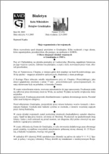 Biuletyn Koła Miłośników Dziejów Grudziądza 2005, Rok 3, nr 15(54) : Moje wspomnienia z lat wojennych.