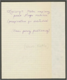 Życiorys pracy podziemnej Stanisława Kiałki ps. "Drzewca", "Szarotka" (na Warszawę), "Jelonek", "Bolesław" i inne