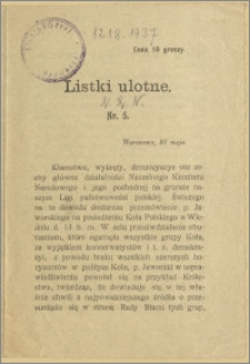 Listki ulotne. Nr. 5