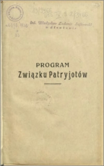 Program Związku Patryjotów
