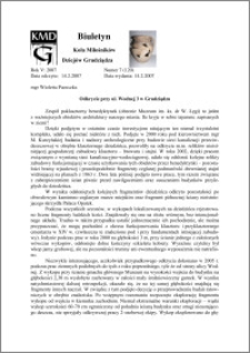 Biuletyn Koła Miłośników Dziejów Grudziądza 2007, Rok 5, nr 7(120) : Odkrycie przy ul. Wodnej 3 w Grudziądzu