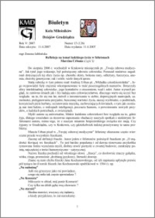 Biuletyn Koła Miłośników Dziejów Grudziądza 2007, Rok 5, nr 13(126) : Refleksje na temat ludzkiego życia w felietonach Marcina Urbana (część I)