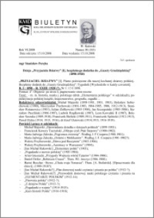 Biuletyn Koła Miłośników Dziejów Grudziądza 2008, Rok VI, nr 30(183): Dzieje „Przyjaciela Dziatwy” [I], bezpłatnego dodatku do „Gazety Grudziądzkiej”(1898-1920)