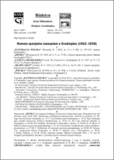 Biuletyn Koła Miłośników Dziejów Grudziądza 2007, Rok 5, nr 28(141) : Numery specjalne czasopism o Grudziądzu (1922-1936)