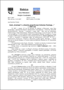 Biuletyn Koła Miłośników Dziejów Grudziądza 2007, Rok 5, nr 31(144) : Hasło „Grudziądz” w „Słowniku geograficznym Królestwa Polskiego...” z 1883 roku