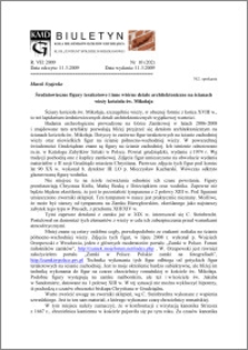 Biuletyn Koła Miłośników Dziejów Grudziądza 2009, Rok 7, nr 10(202) : Średniowieczne figury terakotowe i inne wtórne detale architektoniczne na ścianach wieży kościoła św. Mikołaja