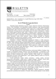 Biuletyn Koła Miłośników Dziejów Grudziądza 2009, Rok 7, nr 19(211) : Ks. dr Władysław Łęga jako literat, cz. II