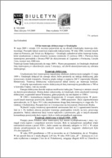 Biuletyn Koła Miłośników Dziejów Grudziądza 2009, Rok 7, nr 23(215) : 110 lat tramwaju elektrycznego w Grudziądzu