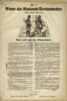 Nante als National-Versammelter. Siebente Sitzung. : Nante zieht nach dem Schauspielhause