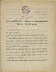[Odezwa] : [Inc.:] Do Szanownej Młodzieży Uniwersytetu Jagiellońskiego, Wszechnicy i Politechniki lwowskiej
