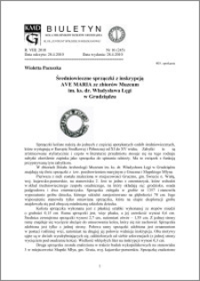 Biuletyn Koła Miłośników Dziejów Grudziądza 2010, Rok VIII, nr 16(245): Średniowieczne sprzączki z inskrypcją Ave Maria ze zbiorów Muzeumim. ks. dr. Władysława Łęgi w Grudziądzu
