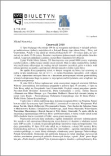Biuletyn Koła Miłośników Dziejów Grudziądza 2010, Rok VIII, nr 25(254): Grunwald 2010