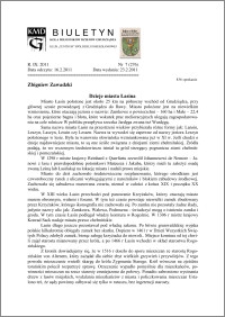 Biuletyn Koła Miłośników Dziejów Grudziądza 2011, Rok IX, nr 7(276): Dzieje miasta Łasina