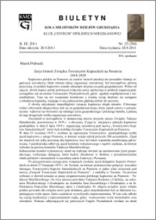 Biuletyn Koła Miłośników Dziejów Grudziądza 2011, Rok IX, nr 25(294): Zarys historii Związku Towarzystw Kupieckich na Pomorzu 1919-1929