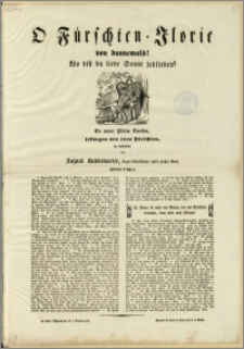 O Fürschten-Jlorie von dunnemals ! Wo bist Du liebe Sonne jeblieben ? : En neuer Psalm Davids, jesungen von enen Fürschten