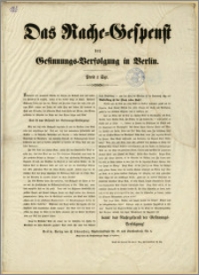 Das Rache-Gespenst der Gesinnungs-Verfolgung in Berlin