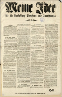 Meine Idee für Verfassung Preussens und Deutschlands. : Berlin, 18. September 1848