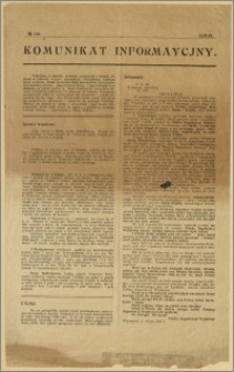 Komunikat Informacyjny: No. 124 (22.III.18)