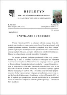 Biuletyn Koła Miłośników Dziejów Grudziądza 2013, Rok XI, nr 12(352): Spotkanie autorskie