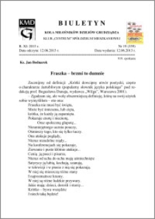 Biuletyn Koła Miłośników Dziejów Grudziądza 2013, Rok XI, nr 19(359)