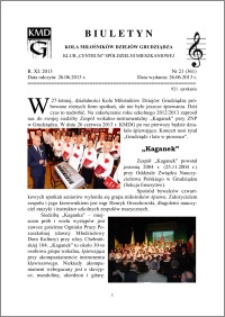 Biuletyn Koła Miłośników Dziejów Grudziądza 2013, Rok XI, nr 21(361): "Kaganek"