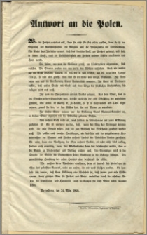 Antwort an die Polen