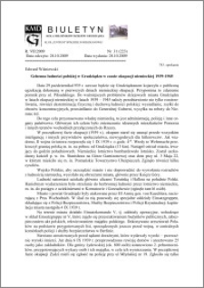 Biuletyn Koła Miłośników Dziejów Grudziądza 2009, Rok 7, nr 31(223) : Gehenna ludności polskiej w Grudziądzu w czasie okupacji niemieckiej 1939-1945