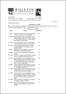 Biuletyn Koła Miłośników Dziejów Grudziądza 2009, Rok 7, nr 37(229) : Jak minął rok 2009.