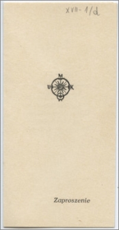 [Zaproszenie. Incipit] Rektor i Senat Uniwersytetu Mikołaja Kopernika w Toruniu, Prezes Towarzystwa Naukowego w Toruniu mają zaszczyt prosić na Uroczyste Posiedzenie poświęcone pamięci profesora dr Władysława Dziewulskiego ... 14 maja 1962 roku