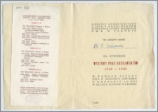 [Zaproszenie. Incipit] Komitet Organizacyjny Zjazdu Absolwentów Wydziału Sztuk Pięknych U.M.K. w Toruniu ma zaszczyt zaprosić Ob. Tadeusza Zakrzewskiego na otwarcie wystawy prac absolwentów 1945-1965 w ramach zjazdu dnia 17 września 1965 roku