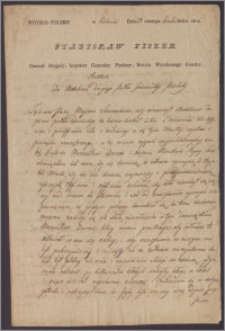 Stanisław Fiszer generał brygady, inspektor generalny piechoty, wydaje rozkaz do Batalionu Drugiego Pułku 11 Piechoty. Zalecenia przekazano majorowi Janowi Sierawskiemu w związku z przeprowadzoną inspekcją