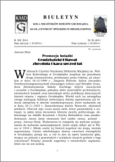 Biuletyn Koła Miłośników Dziejów Grudziądza 2014, Rok XII, nr 26(401)