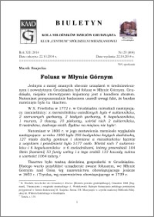 Biuletyn Koła Miłośników Dziejów Grudziądza 2014, Rok XII, nr 29(404): Folusz w Młynie Górnym