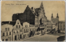 Konitz, Wpr. Markt mit Rathaus