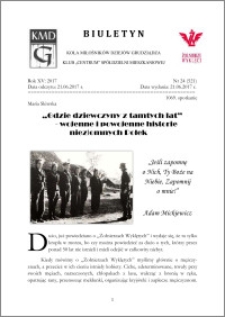 Biuletyn Koła Miłośników Dziejów Grudziądza 2017, Rok XV, nr 24(521) : Gdzie dziewczyny z tamtych lat” - wojenne i powojenne historie niezłomnych Polek