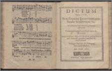 Dictum Psalmi XXX : In te Domine speravi non confundar in æternum &c. Cui usitata melodia cum textu germanico inserta est : Concentu heptaphonico exornatum & Memoriæ Magnifici Dn. Otthonis Arammin aulæ Stetinensis quondam Cancellarij & c. Consecratum à. Quinta vox