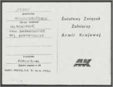 Legitymacja Światowego Związku Żołnierzy Armii Krajowej